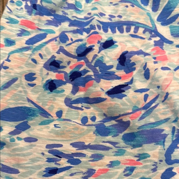 Blue and Pink Paisley Sleeveless Top - Picture 4 of 5